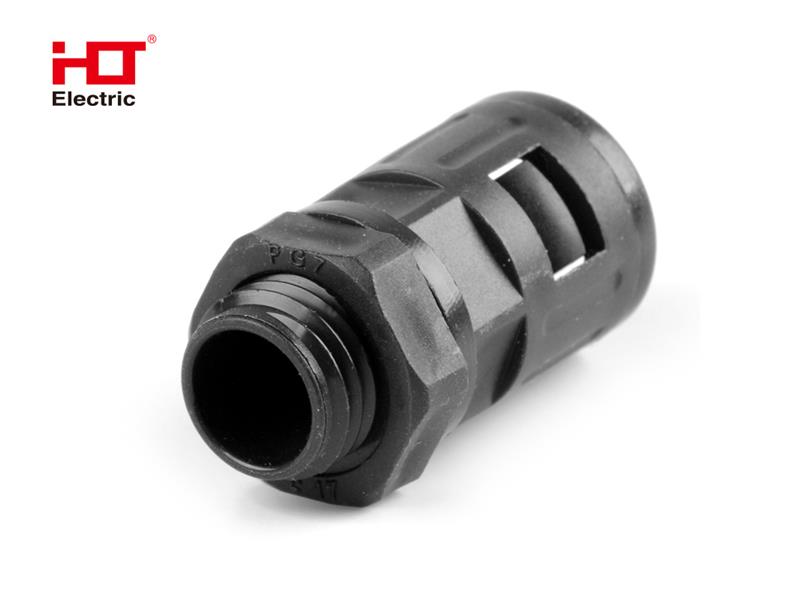 Нейлоновая муфта типа PGL на гофру-7 диаметр проводника AD10мм IP68 -черный HLT