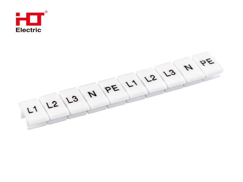 Маркеры для UK-ZB 6（2.5мм2）с символами（L1, L2, L3, N, PE）（100шт./уп.）HLT