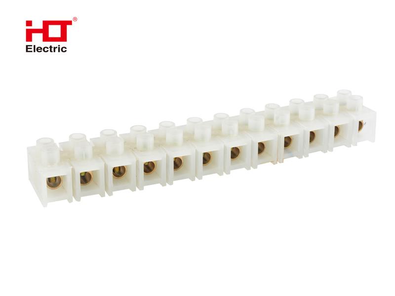 Зажим винтовой ЗВИ-150 полипропилен 10-35мм² 12пар 100°С белый HLT