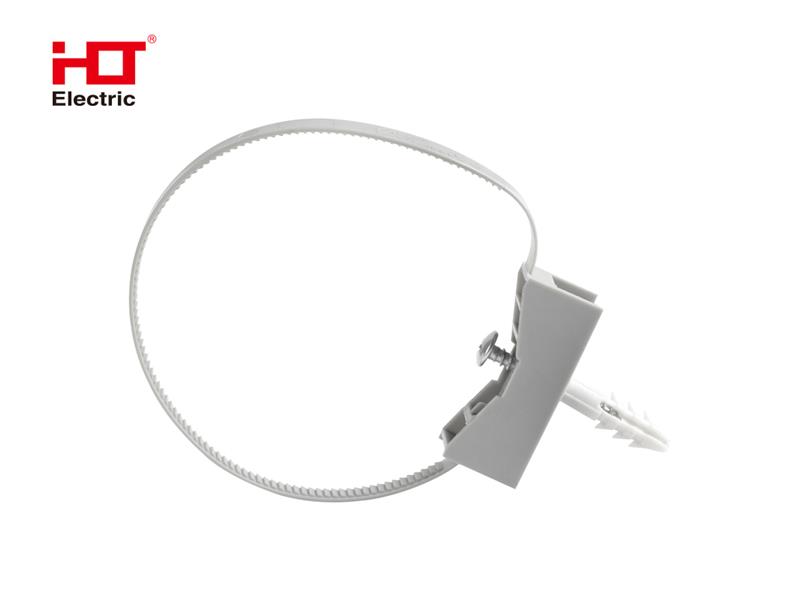 Крепеж ремешковый 7,6х165 с площадкой белый (уп./50 шт) HLT