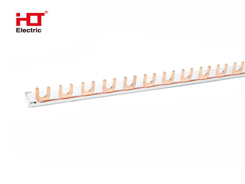 Шина соединительная типа FORK (12 вилка) 1Р 63А 22 см HLT