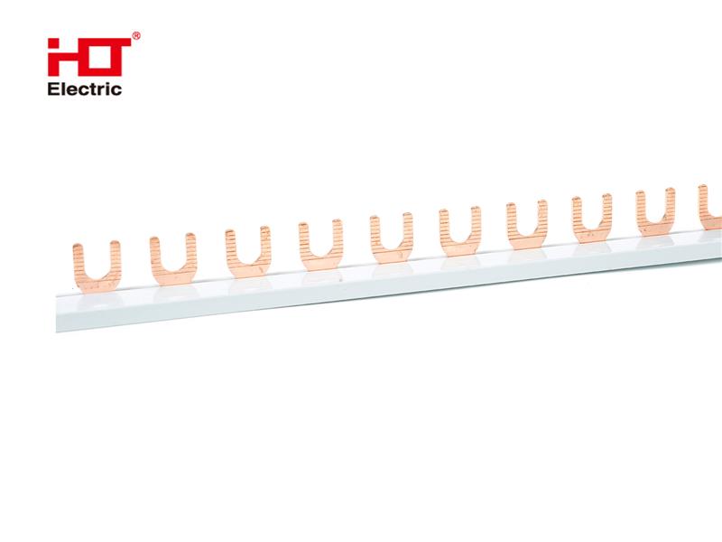 Шина соединительная типа FORK (12 вилка) 1Р 63А 22 см HLT