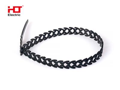 кабельная стяжка многозвеньевая 300х10мм черный (уп./20шт) HLT