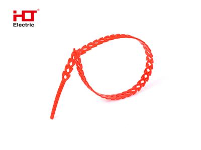 кабельная стяжка многозвеньевая 300х10мм красный (уп./20шт) HLT