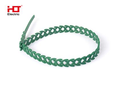 кабельная стяжка многозвеньевая 300х10мм зеленая (уп./20шт) HLT