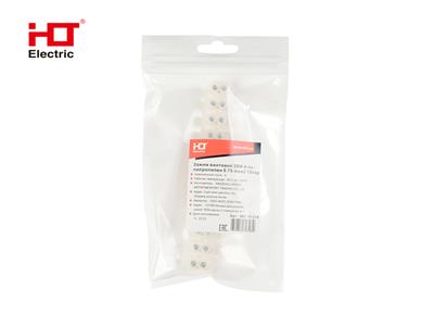 Зажим винтовой ЗВИ-6 полипропилен 0.75-4мм2 12пар 100°С белый (уп/1 шт.) HLT