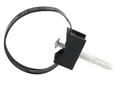 Крепеж ремешковый 7,6х165 с площадкой черный (уп./50 шт) HLT