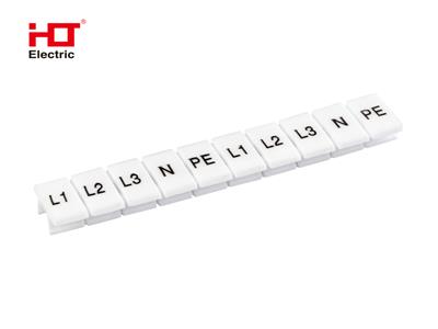 Маркеры для UK-ZB 6（2.5мм2）с символами（L1, L2, L3, N, PE）（100шт./уп.）HLT
