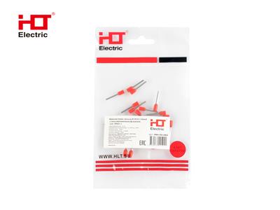 Наконечник-гильза Е1012 1мм2 с изолированным фланцем (уп./20 шт)  HLT