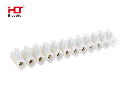 Зажим винтовой ЗВИ-60 полипропилен 2.5-16мм² 12пар 100°С белый HLT