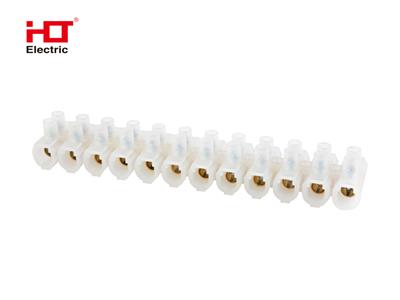 Зажим винтовой ЗВИ-6 полипропилен 0.75-4мм² 12пар 100°С белый HLT