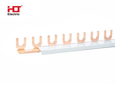 Шина соединительная типа FORK (12 вилка) 1Р 63А 22 см HLT